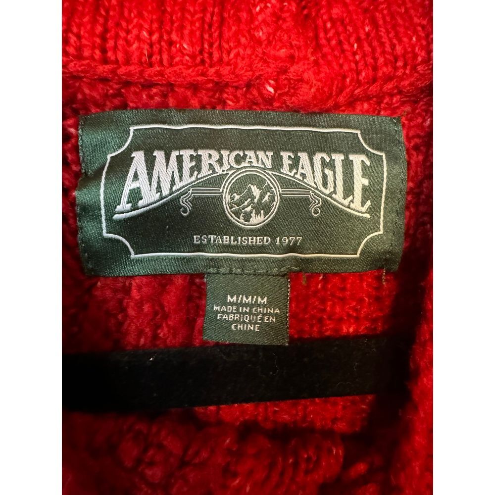 American Eagle Chunky Red Sweater Size Medium‎ - Picture 7 of 7
